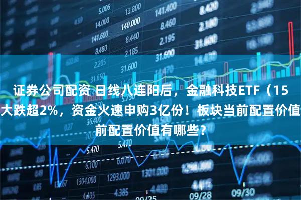 证券公司配资 日线八连阳后，金融科技ETF（159851）大跌超2%，资金火速申购3亿份！板块当前配置价值有哪些？